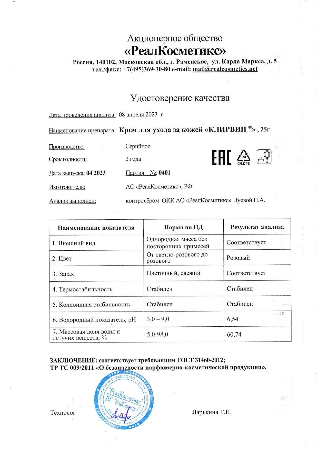 Паспорт №0420230401